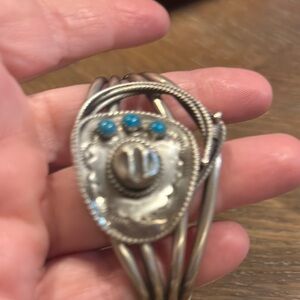 Silver and Turquoise Women's Bracelet